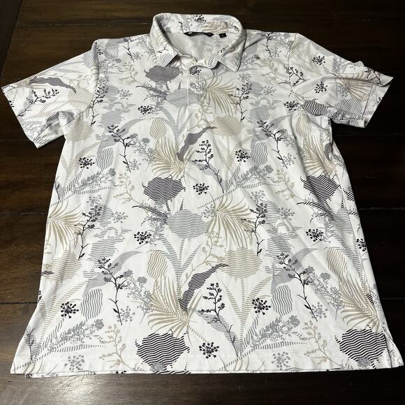 Travis Mathew Tropical Fusion The Heater Golf Polo Shirt Mens XL - Picture 1 of 3